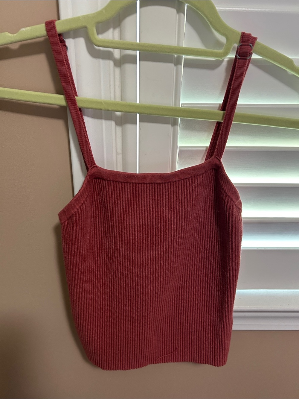 Old Navy Ribbed Spaghetti Strap Camisole - Brick Red